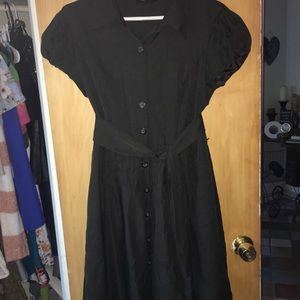 Aline dark green dress with sash